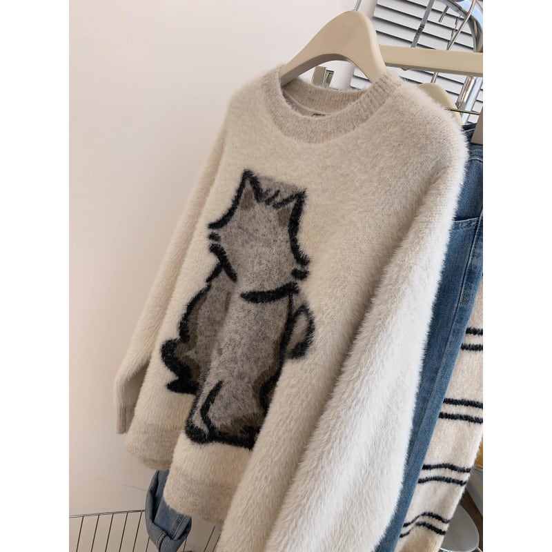 【tops】クルーネックニットセーター M28912