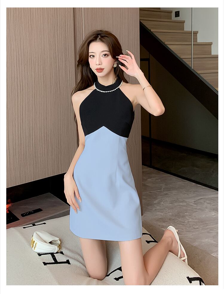 【dress】ビーズ切り替えワンピース G20392