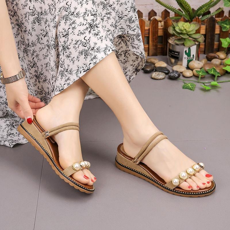 【shoes】3色履きやすい合わせやすいファッション無地サンダルF0263