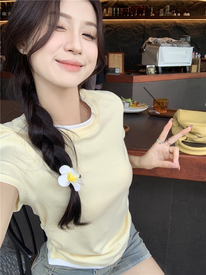 【tops】切り替えTシャツ　M25122