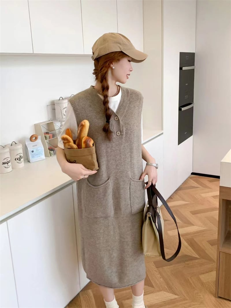 【dress】ベストニットワンピース　M25918