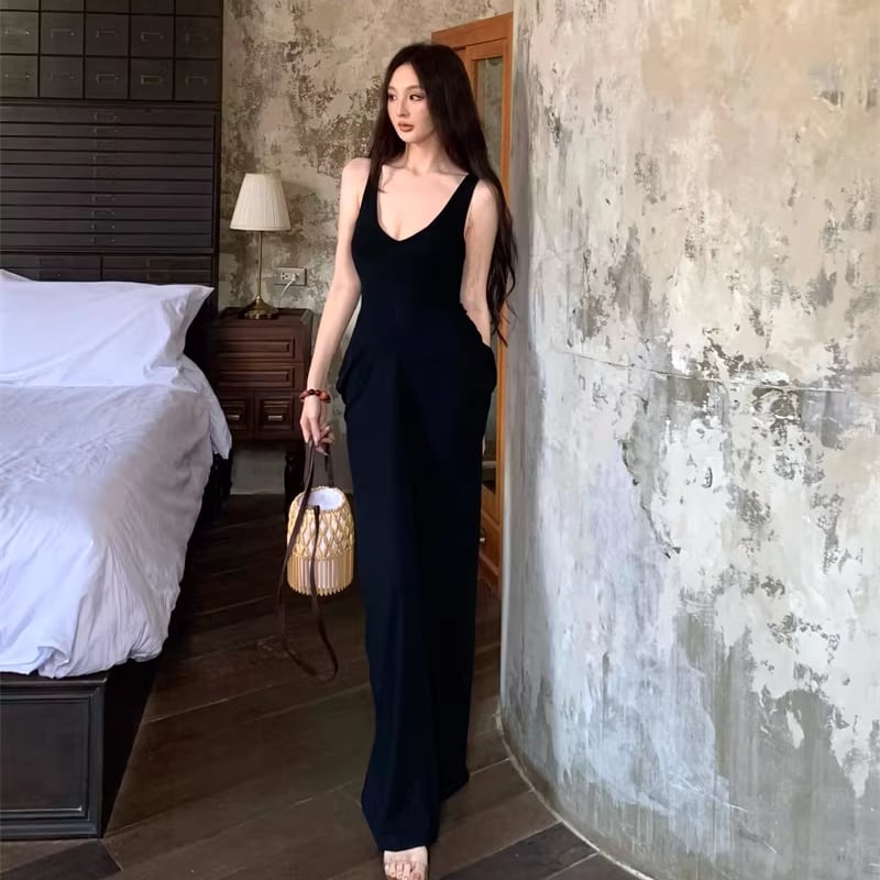 【dress】ロングキャミワンピース Q8267