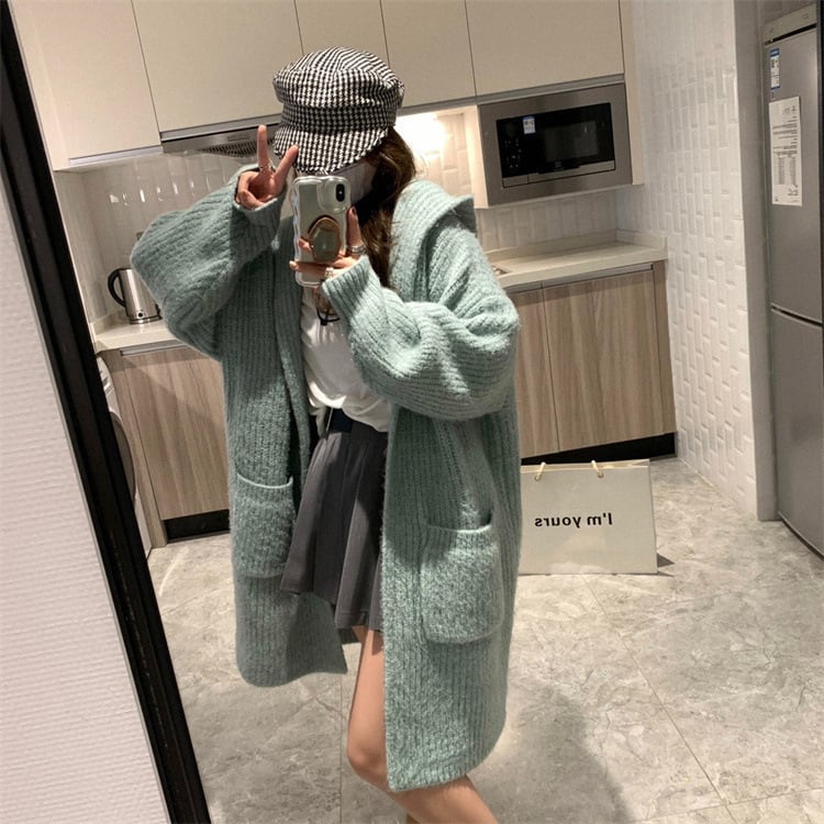【outer】ロング丈ニットカーデ　M27074