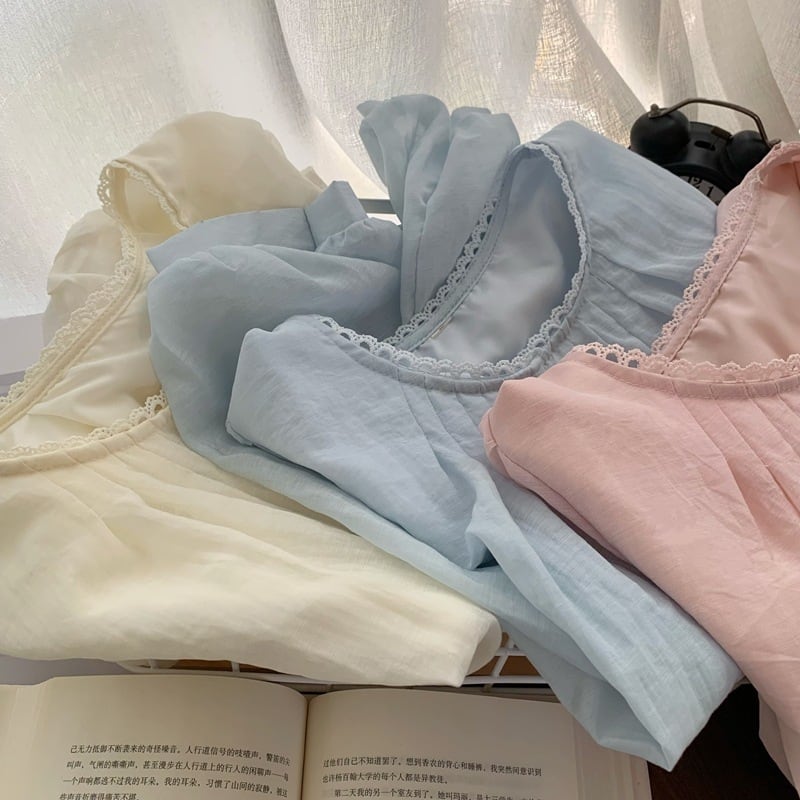【tops】クルーネックシャツトップス　M29462