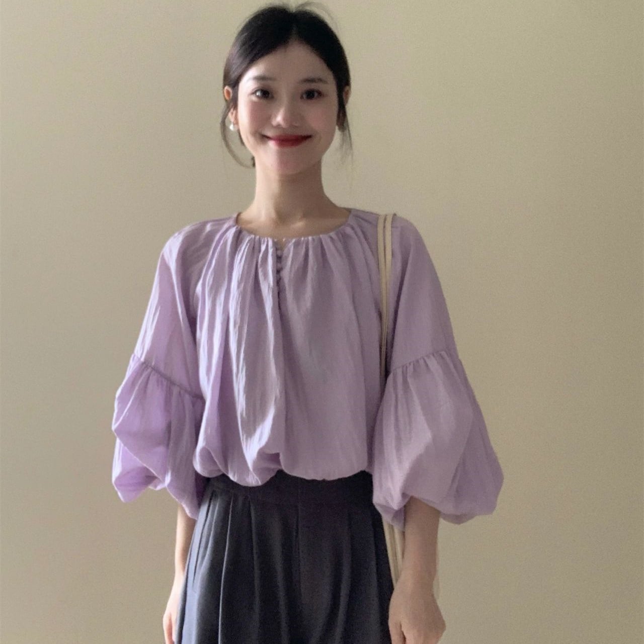 【tops】フランス風長袖ブラウスG21560