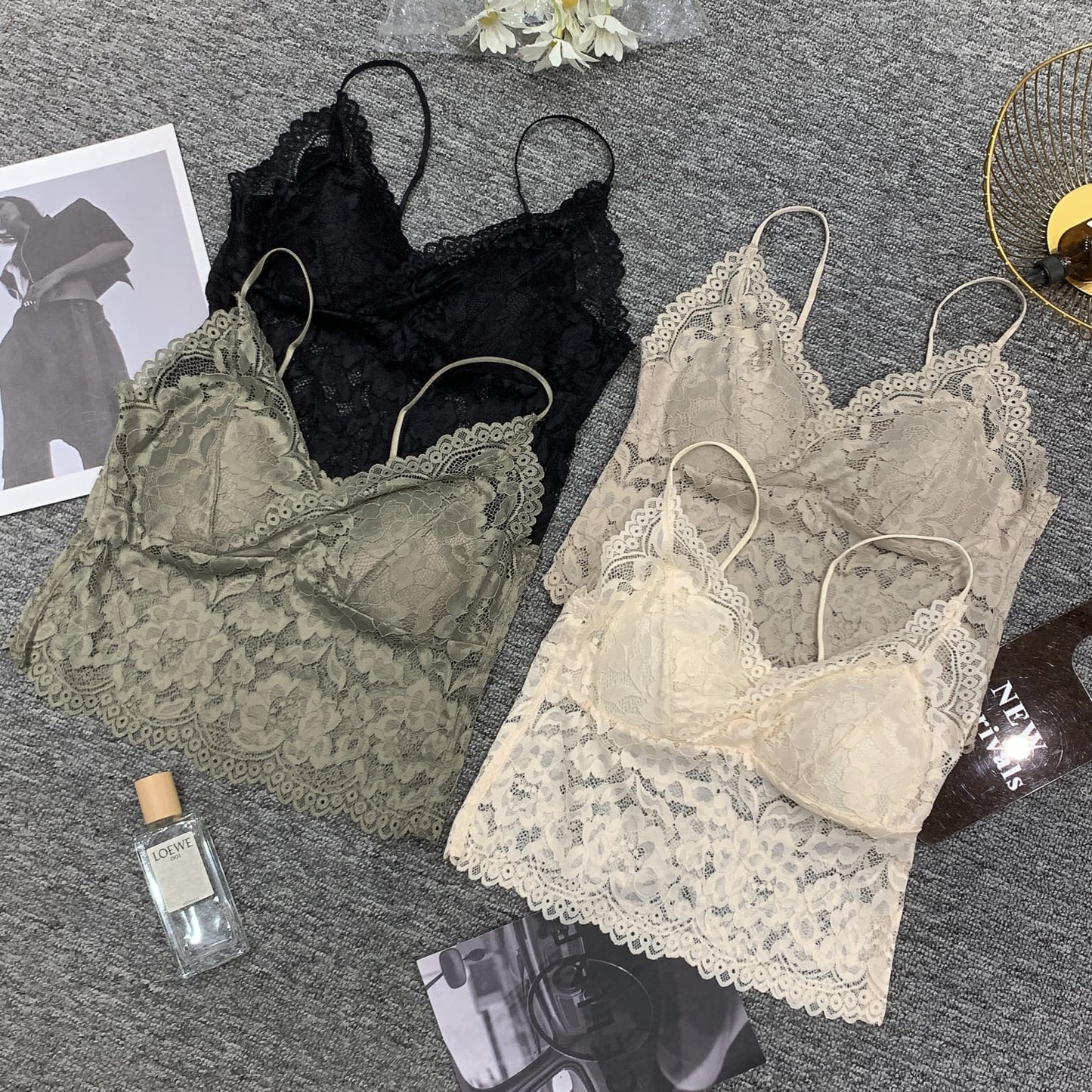 【tops】レースカップ付きキャミソール　M29716