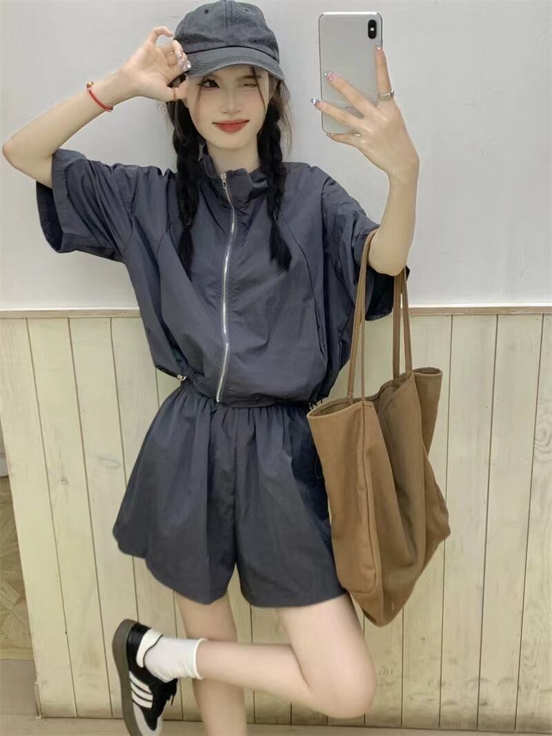 【set】カーディガンアウター+ショートパンツ２点セットG21286