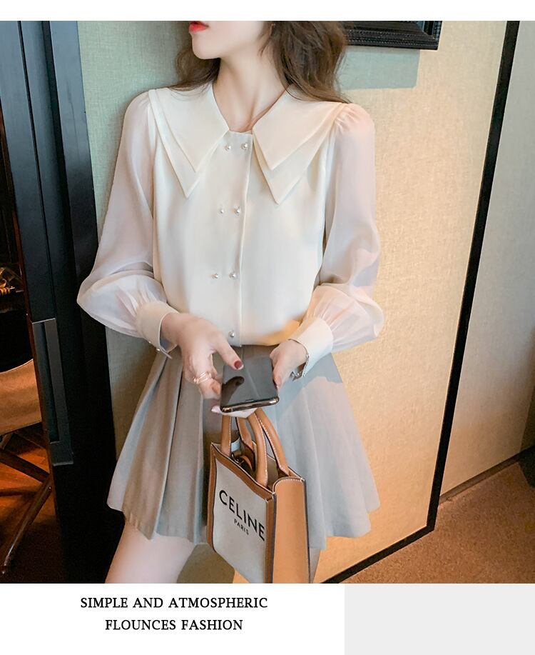 【tops】折り襟ブラウス　M29354