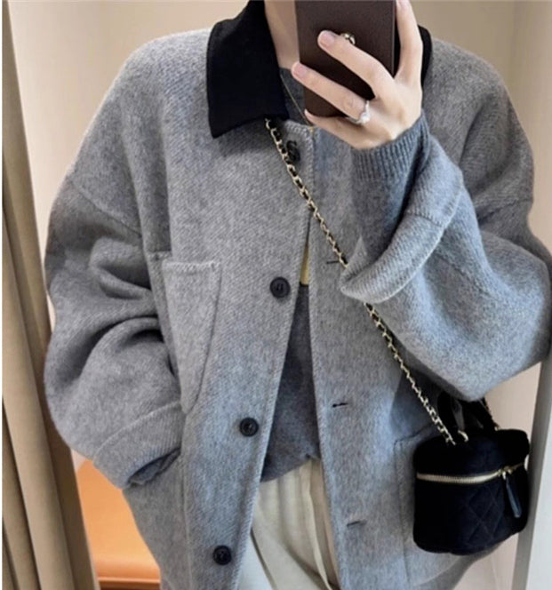 【outer】秋冬ラシャ生地コートアウターG24036