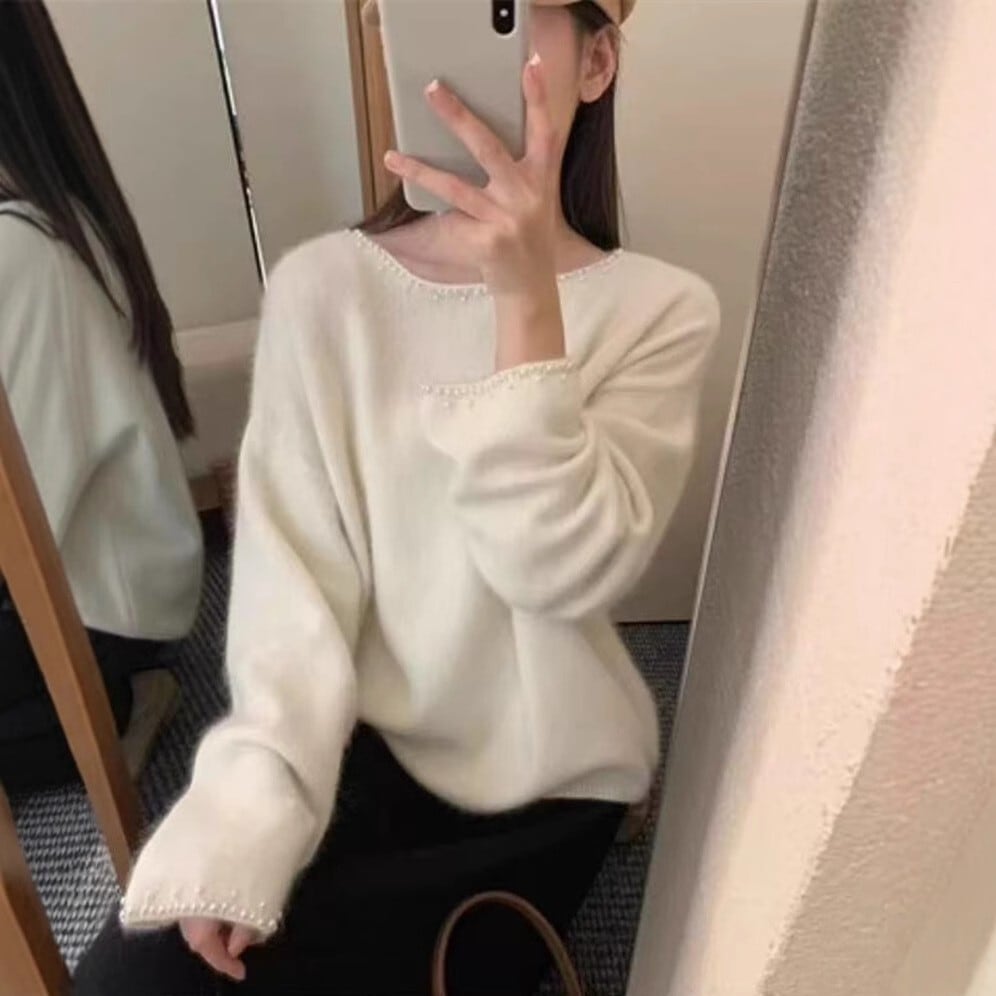 【tops】パールニットセーター　M28737