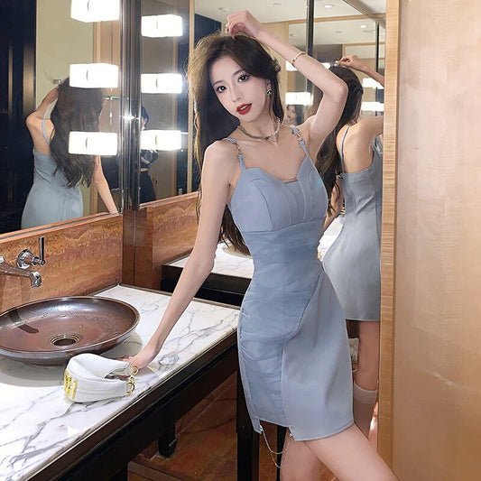 【dress】メッシュ切り替えキャミワンピース G21086