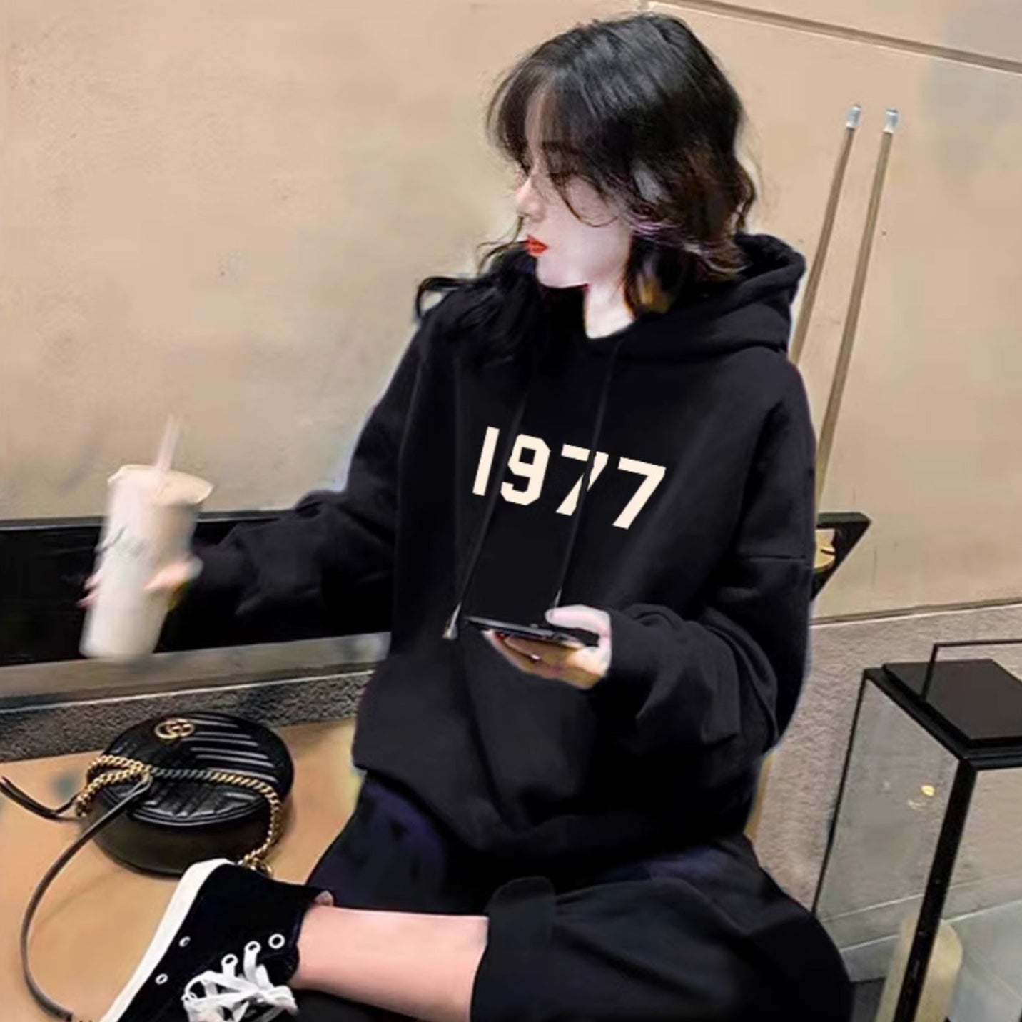 【tops】春秋フード付きパーカーG23433