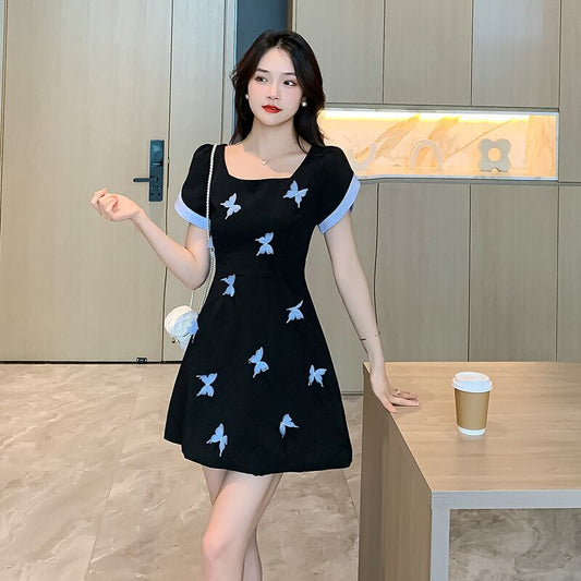 【dress】リボンスクエアネックワンピース G21389