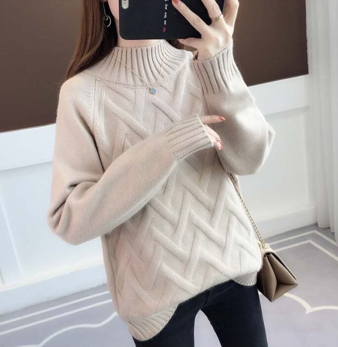 【tops】ハーフネックニットセーターG18054