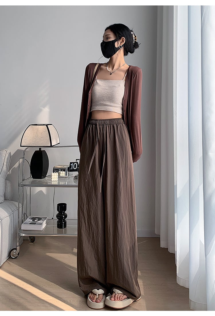 【bottoms】4色ウエストゴムガウチョパンツF7491