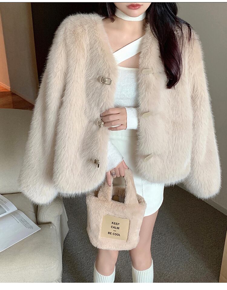 【outer】ファーショートコート　M27343