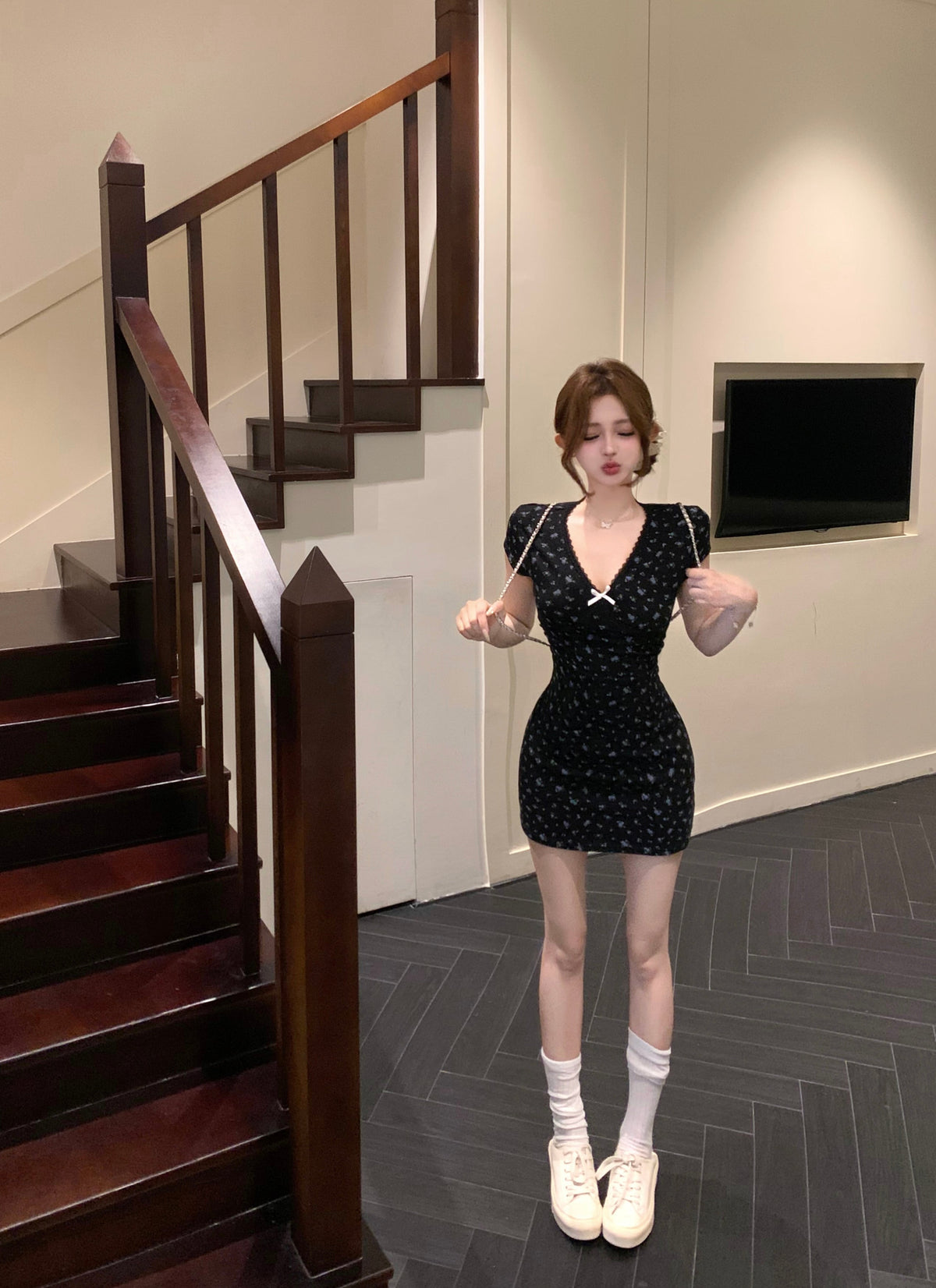 【dress】花柄ワンピース　M24082