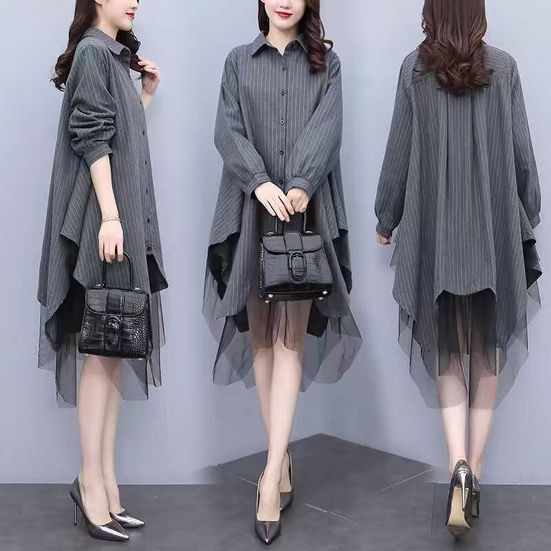 【tops】メッシュ切り替えブラウスG20362