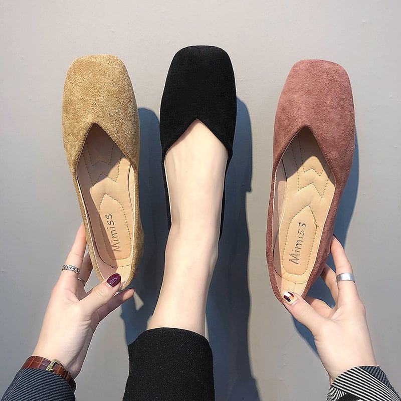 【shoes】定番シンプル3色履きやすい合わせやすいフラットシューズ