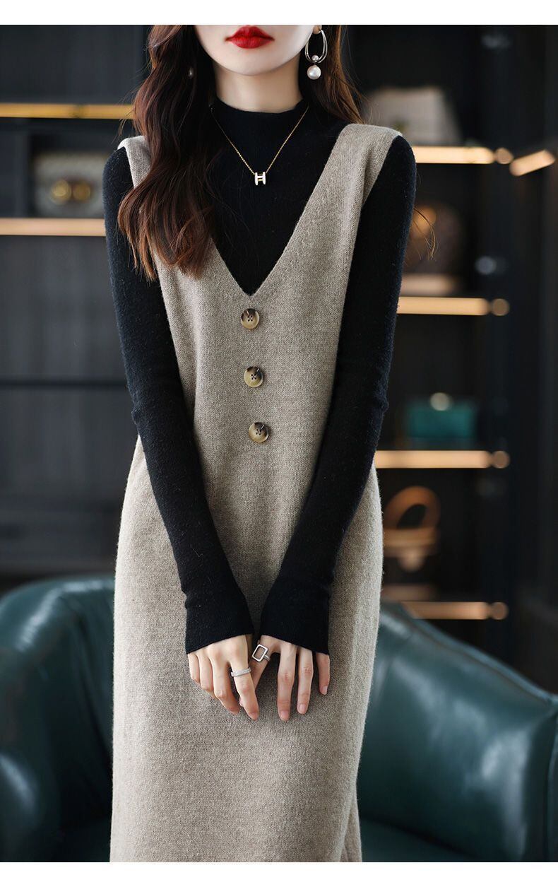 【dress】Ｖネックベストワンピース 　N2238