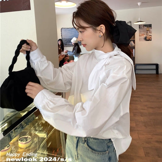 【tops】リボンブラウスF7060