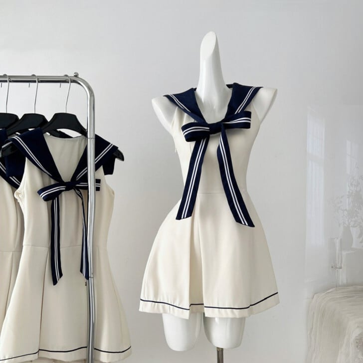 【dress】リボン付きワンピース　M24270