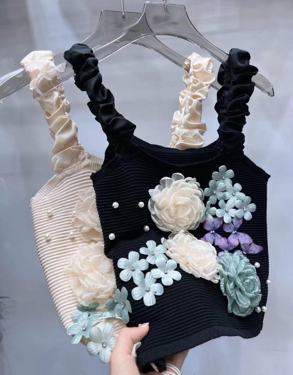 【tops】立体フラワーキャミソール　M23995