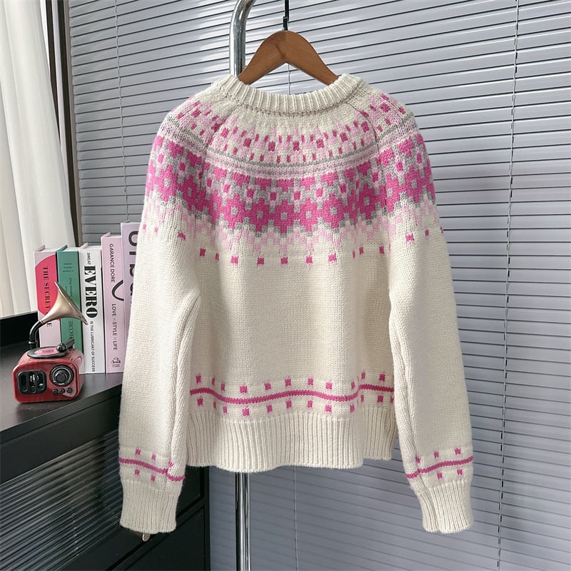 【outer】ジャカードニットカーデ　M28281