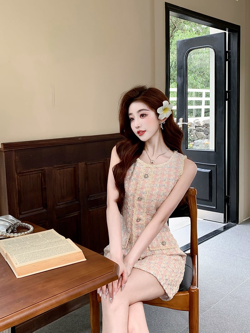 【dress】ツイードキャミワンピース　M24055
