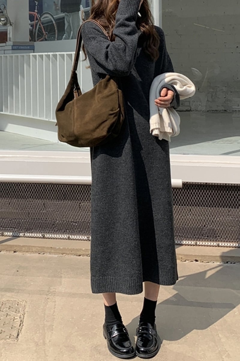 【dress】POLOネックワンピース　M19146