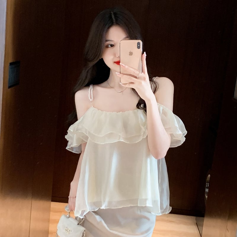 【tops】キャミフリルトップス　M23926