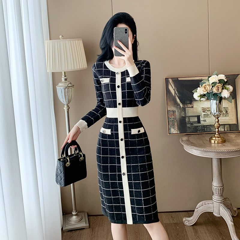 【dress】ニットワンピース　M25380