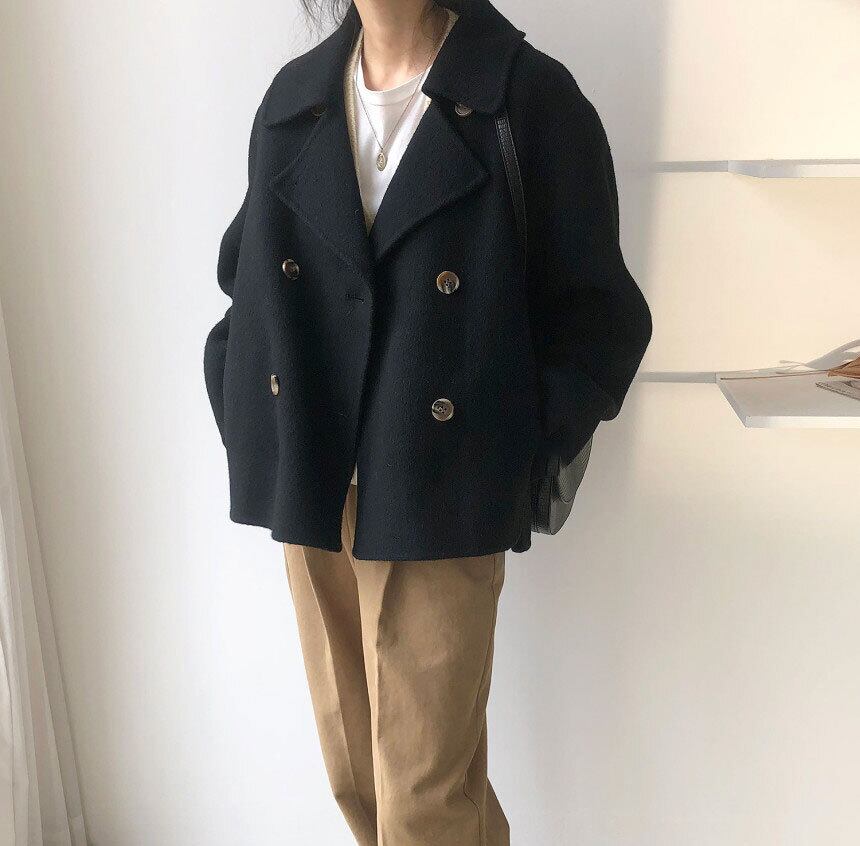 【outer】ダブルボタンコート　M18907