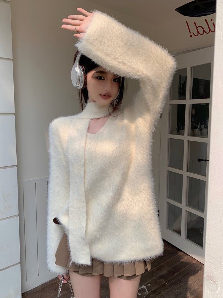 【tops】Vネックニットセーター　M27199