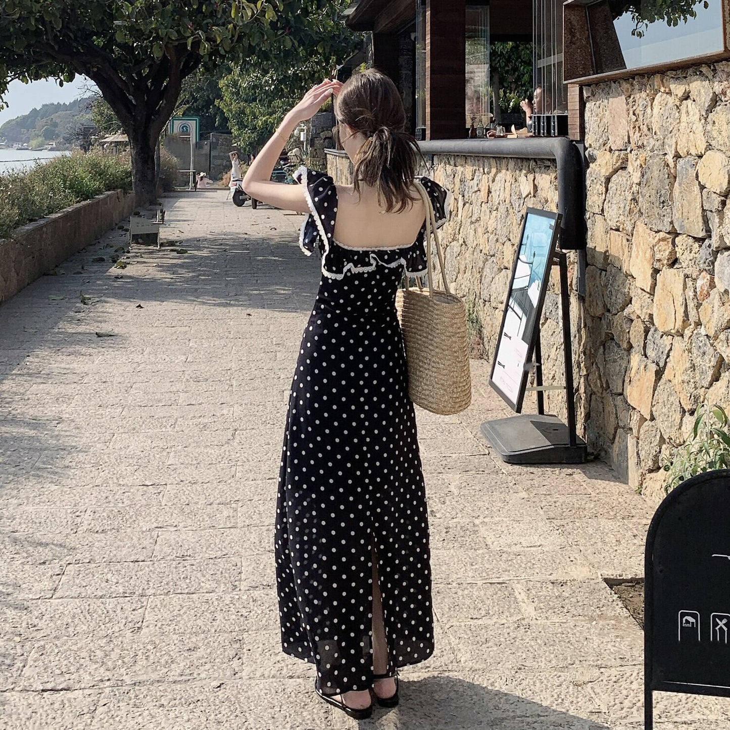 【dress】ドット柄デートワンピース　M30169