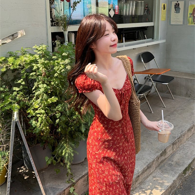 【dress】花柄ワンピース　M24859
