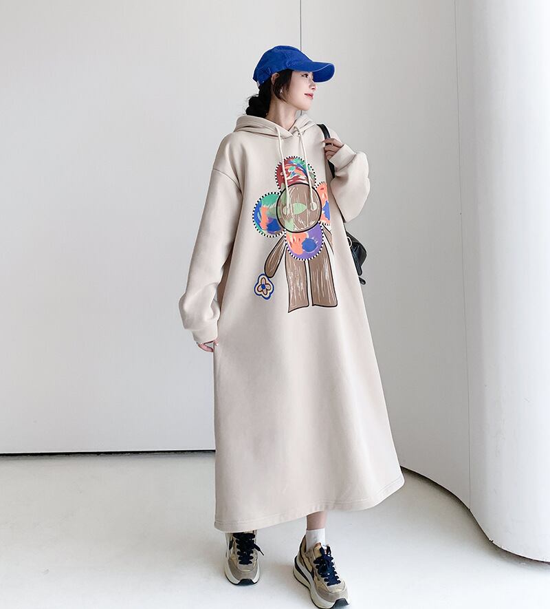 【dress】裹起毛カジュアルワンピース　M18581