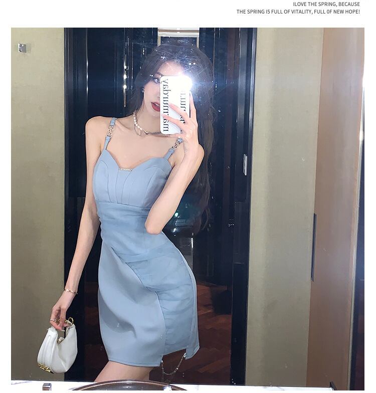 【dress】メッシュ切り替えキャミワンピース G21086