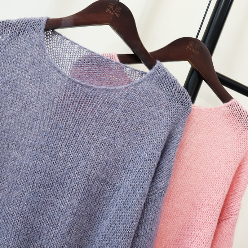 【tops】クルーネックニットセーター　M25505
