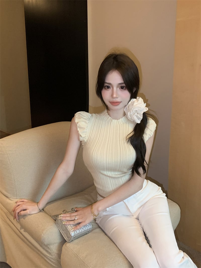 【tops】ノースリーブニットトップスG20270