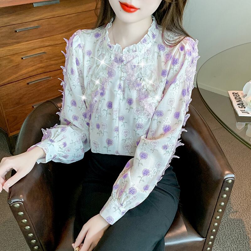 【tops】花柄シャツトップス　M28877