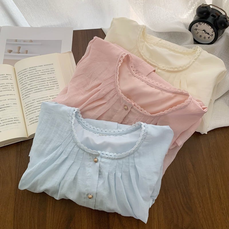 【tops】クルーネックシャツトップス　M29462