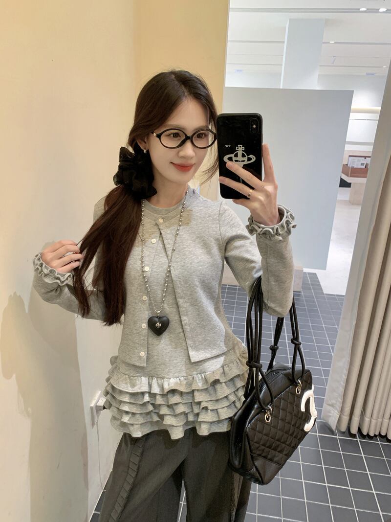 【tops】フリルドッキングトップス　M28794