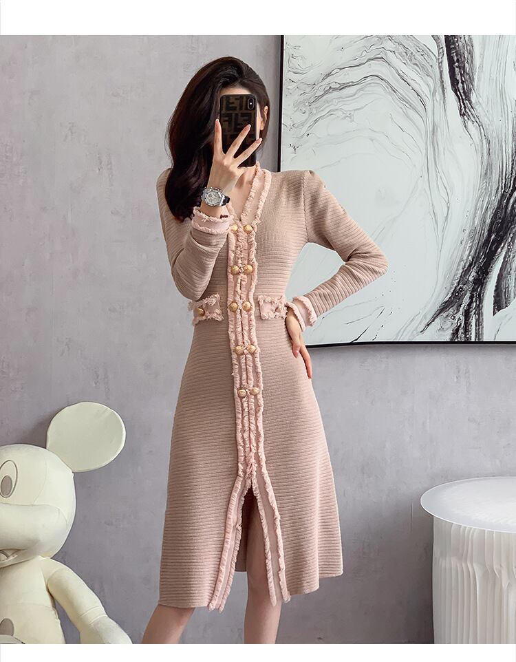 【dress】ボタンデザインワンピース　M19105