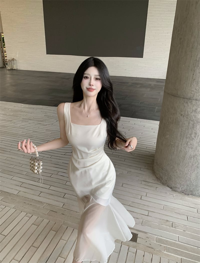 【dress】Uネックマーメイドキャミワンピース G21260