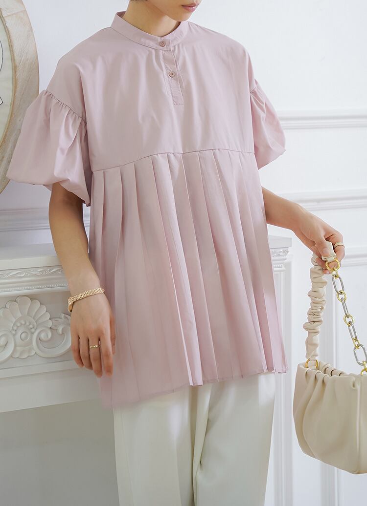 【tops】ランタンスリーブギャザーブラウスG20473