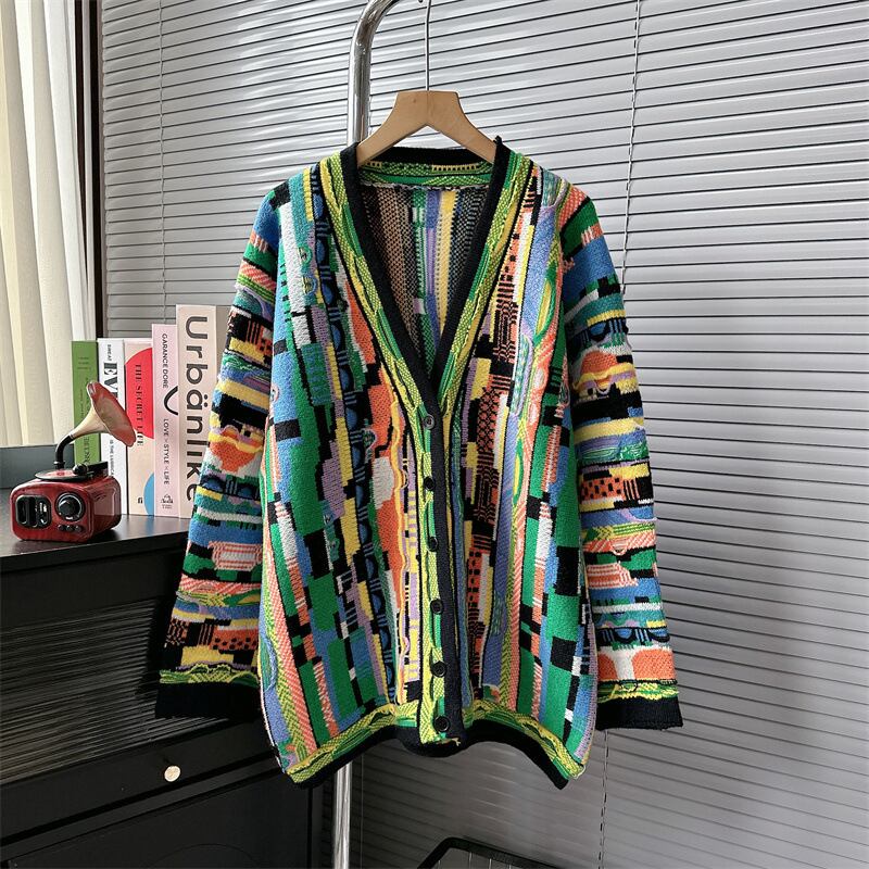 【outer】Vネックニットカーデ　M18427