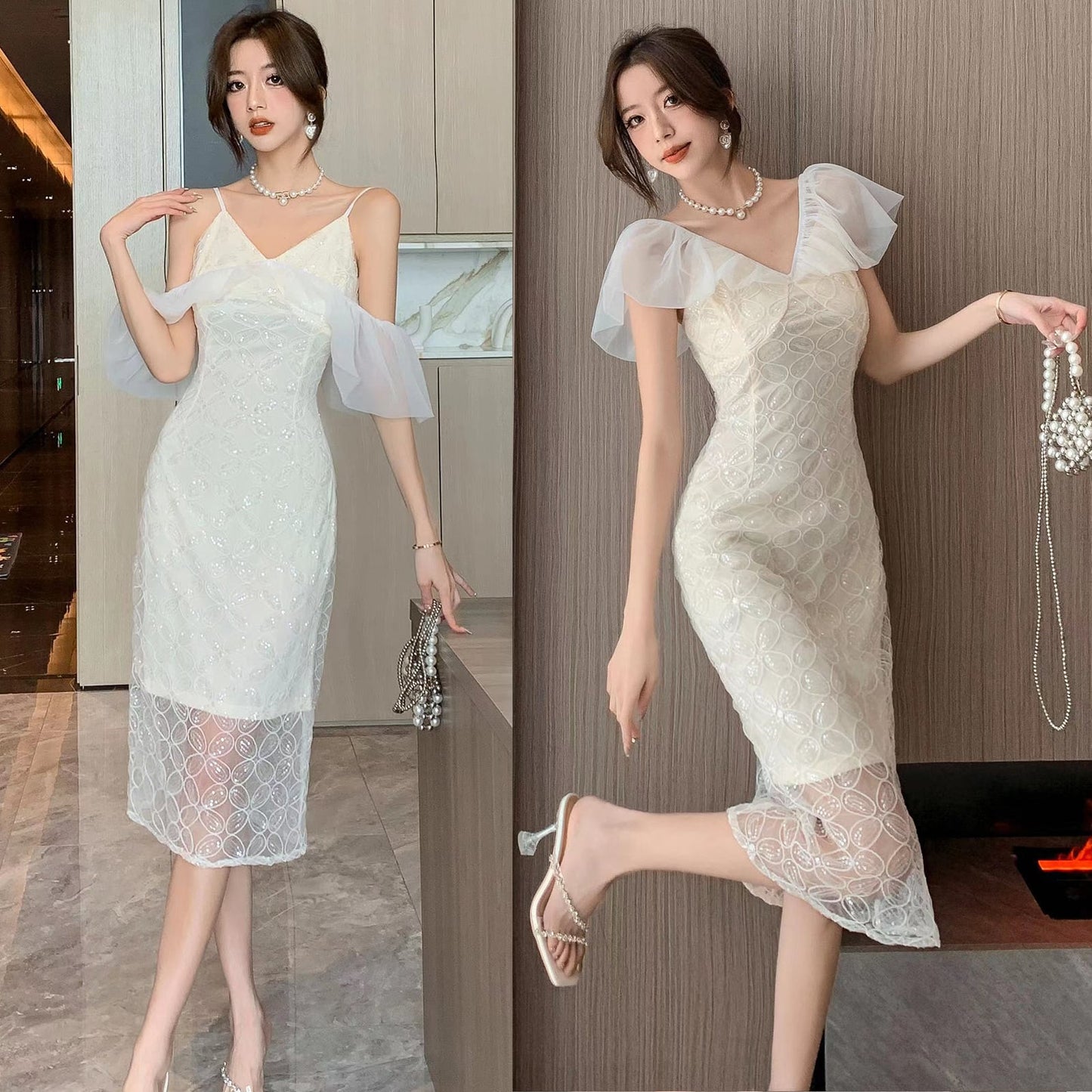 【dress】フリルキャミワンピースG20065