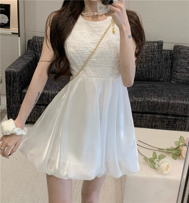 【dress】メッシュ切り替えワンピース G20106