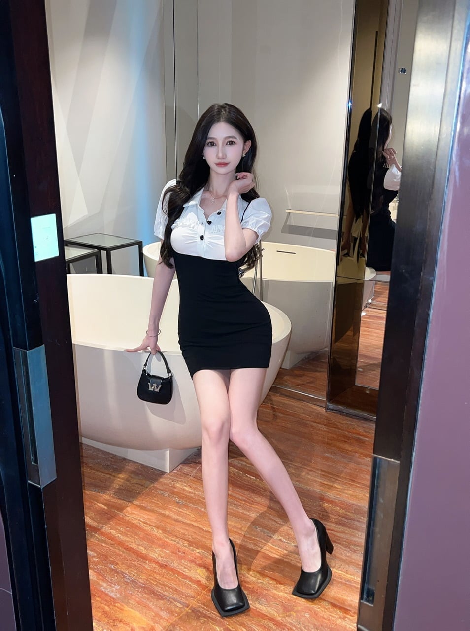 【dress】切り替えワンピース　M23894